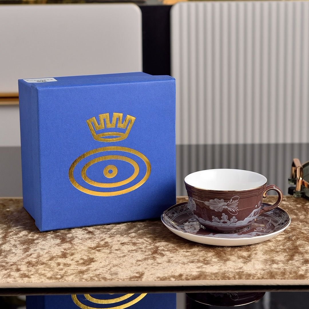 Ginori Single tea cup Dark Brown